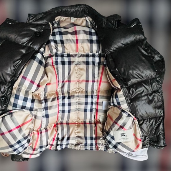 Burberry London Shiny Brown Down PufferJacket Size 2 - Picture 4 of 16